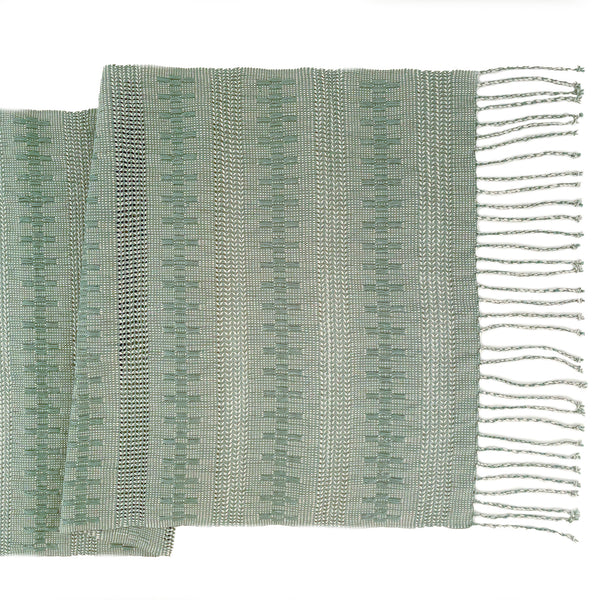 Calado Table Runner in Sage | Handwoven Cotton Table Linens Made