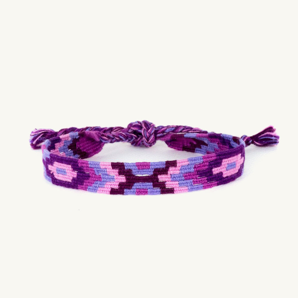 geometric purple bracelet