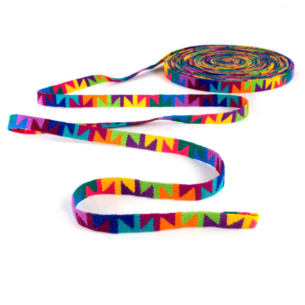 handwoven rainbow corona cinta