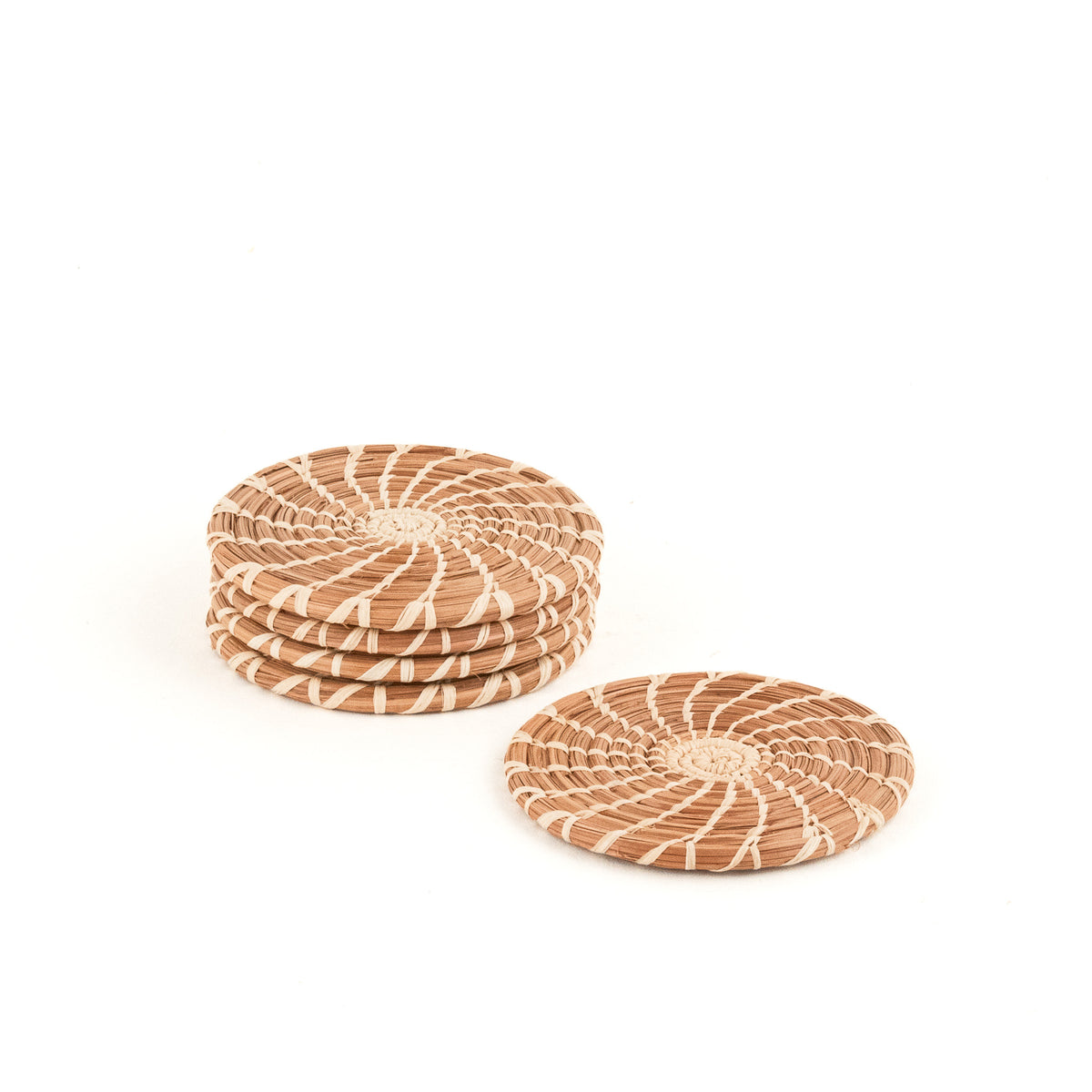 Pine Needle Coaster Set of 4 | Mayan Hands