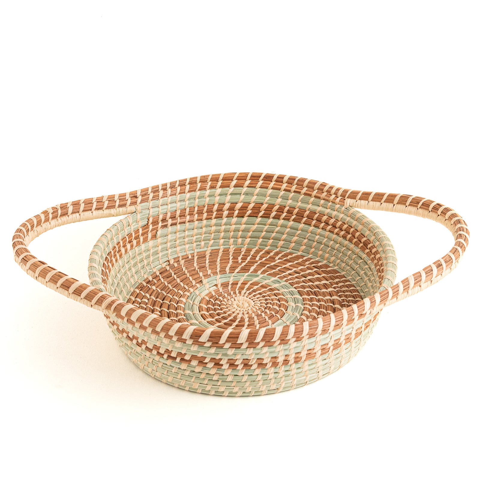 Mayra Pine Needle Basket with accentuated handles
