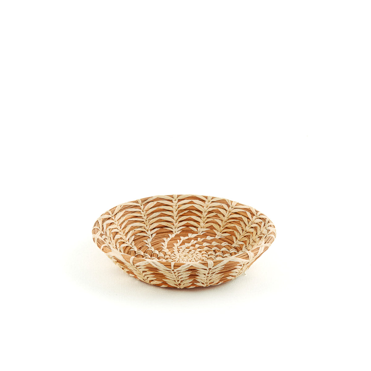 Catarina pine needle basket side view