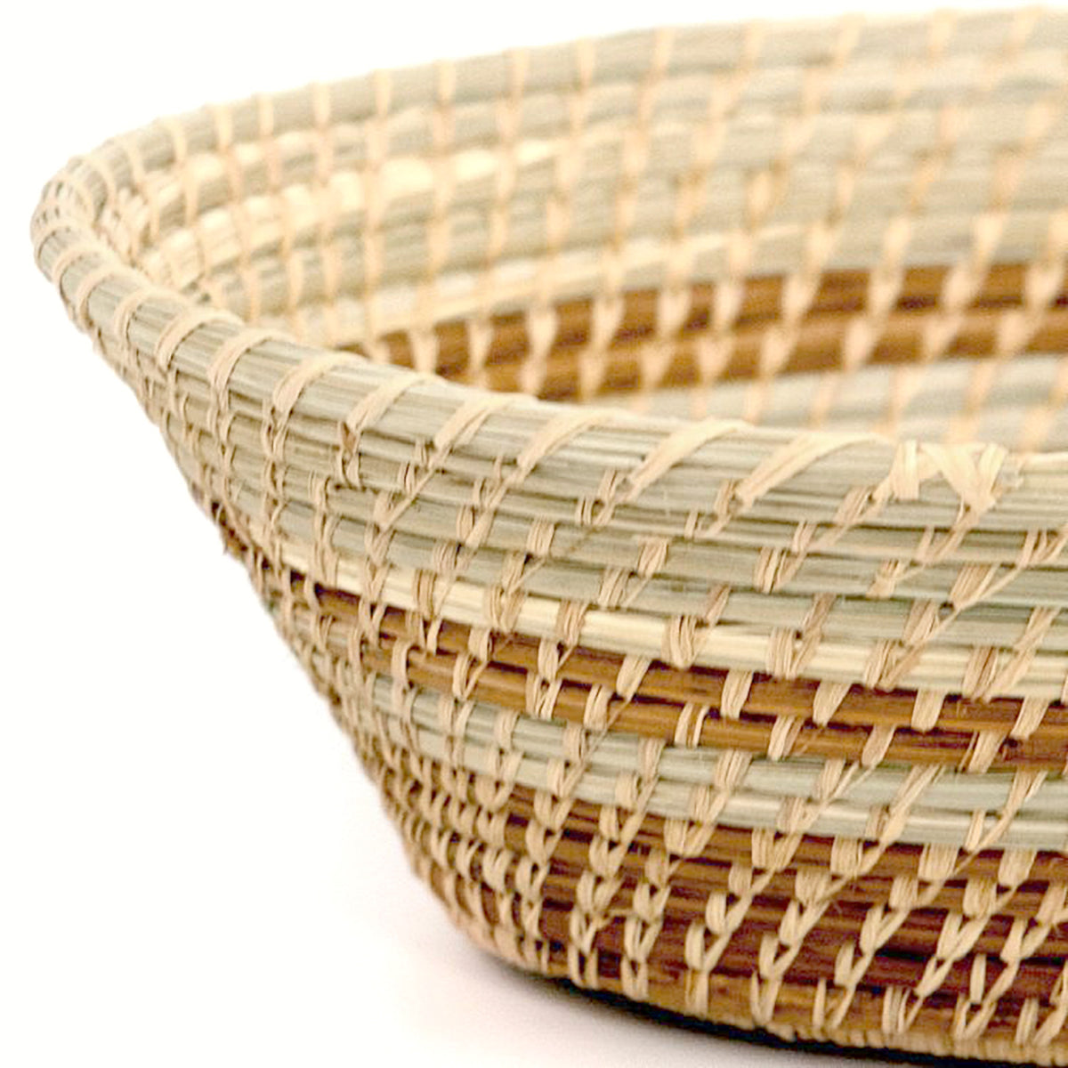detail of Oval Wild Grass and Pine Needle Basket