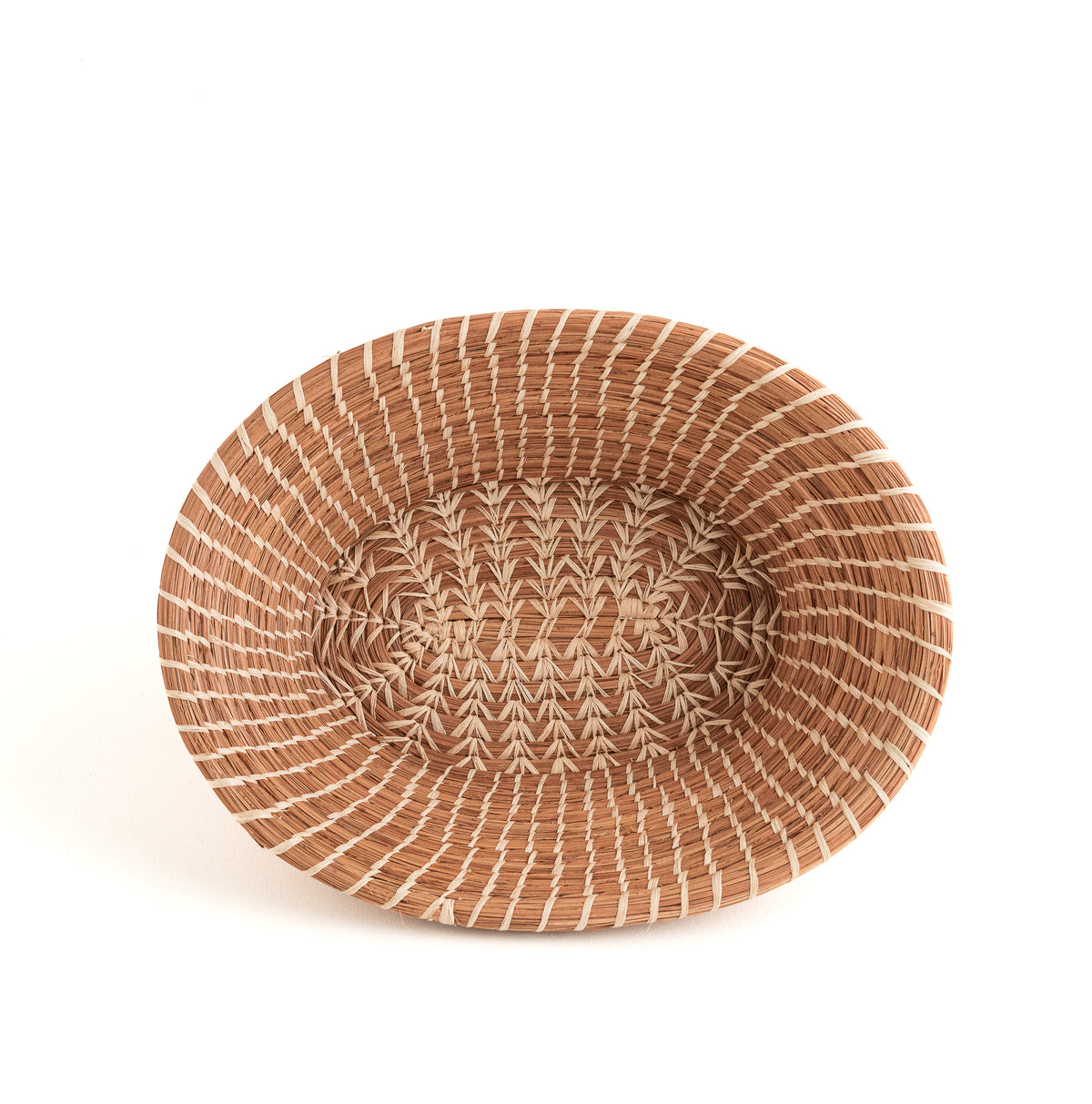 Rosa Oval Pine Needle bread Basket top view
