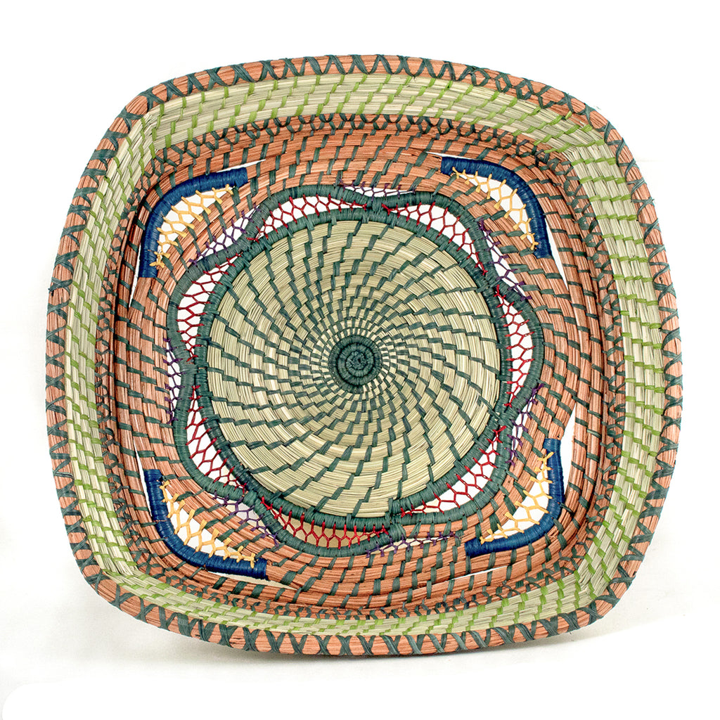 Dahlia Basket | Decorative Pine Needle Basket Handmade in
