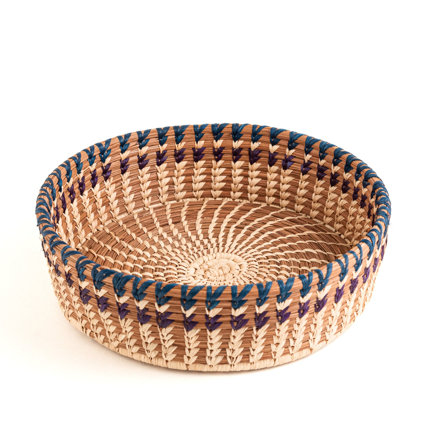 Large Straight-Sided Pine Needle Basket