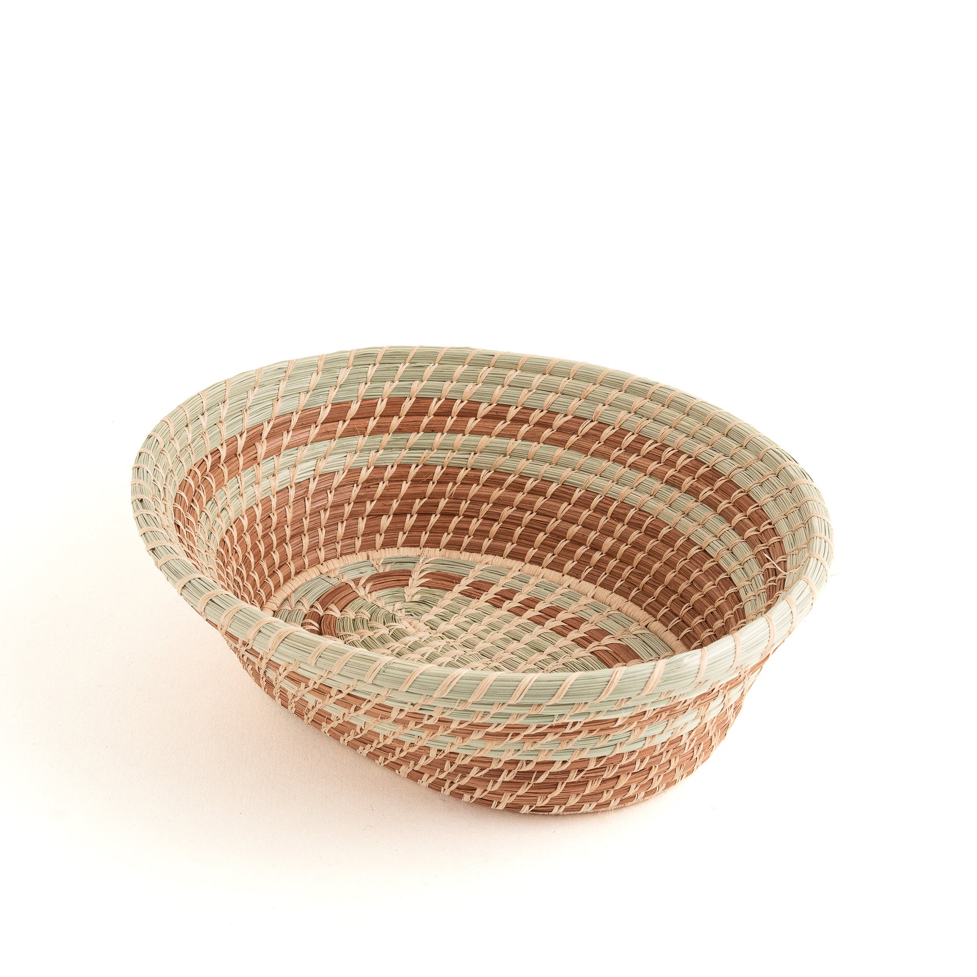 Oval Wild Grass and Pine Needle Basket