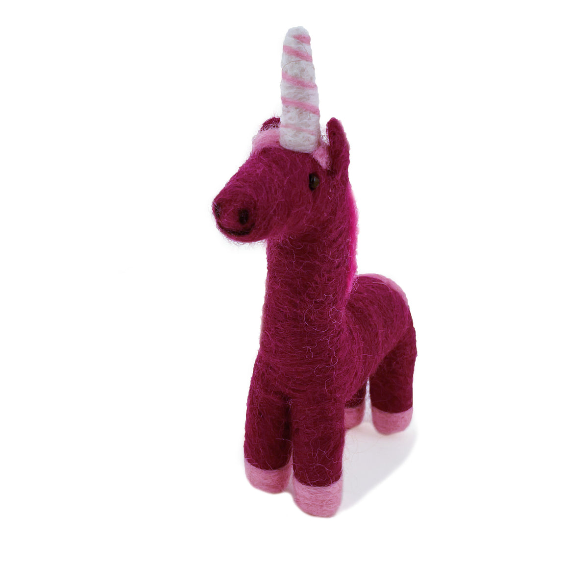 Felted Wool Unicorn in Magenta