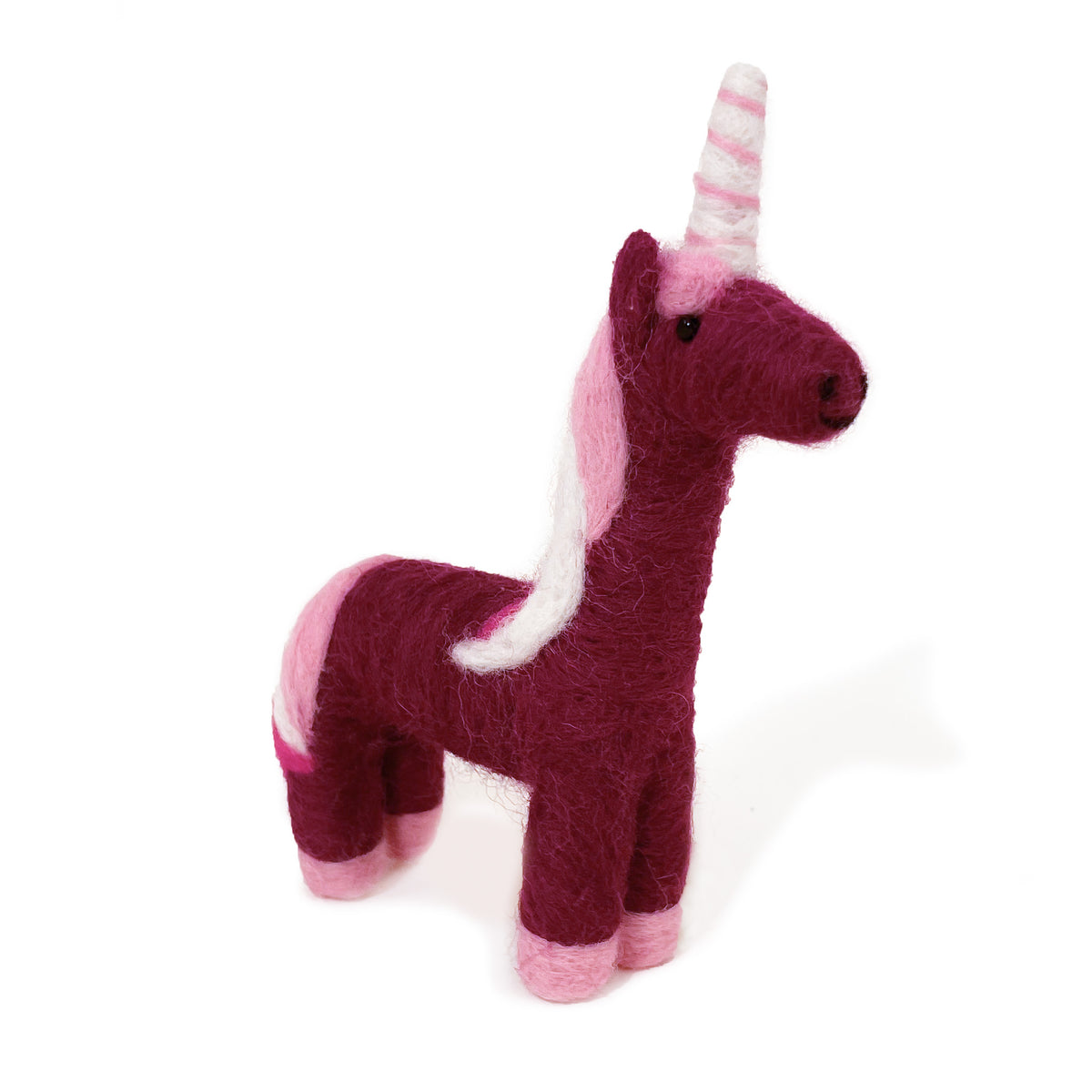 Felted Wool Unicorn in Magenta