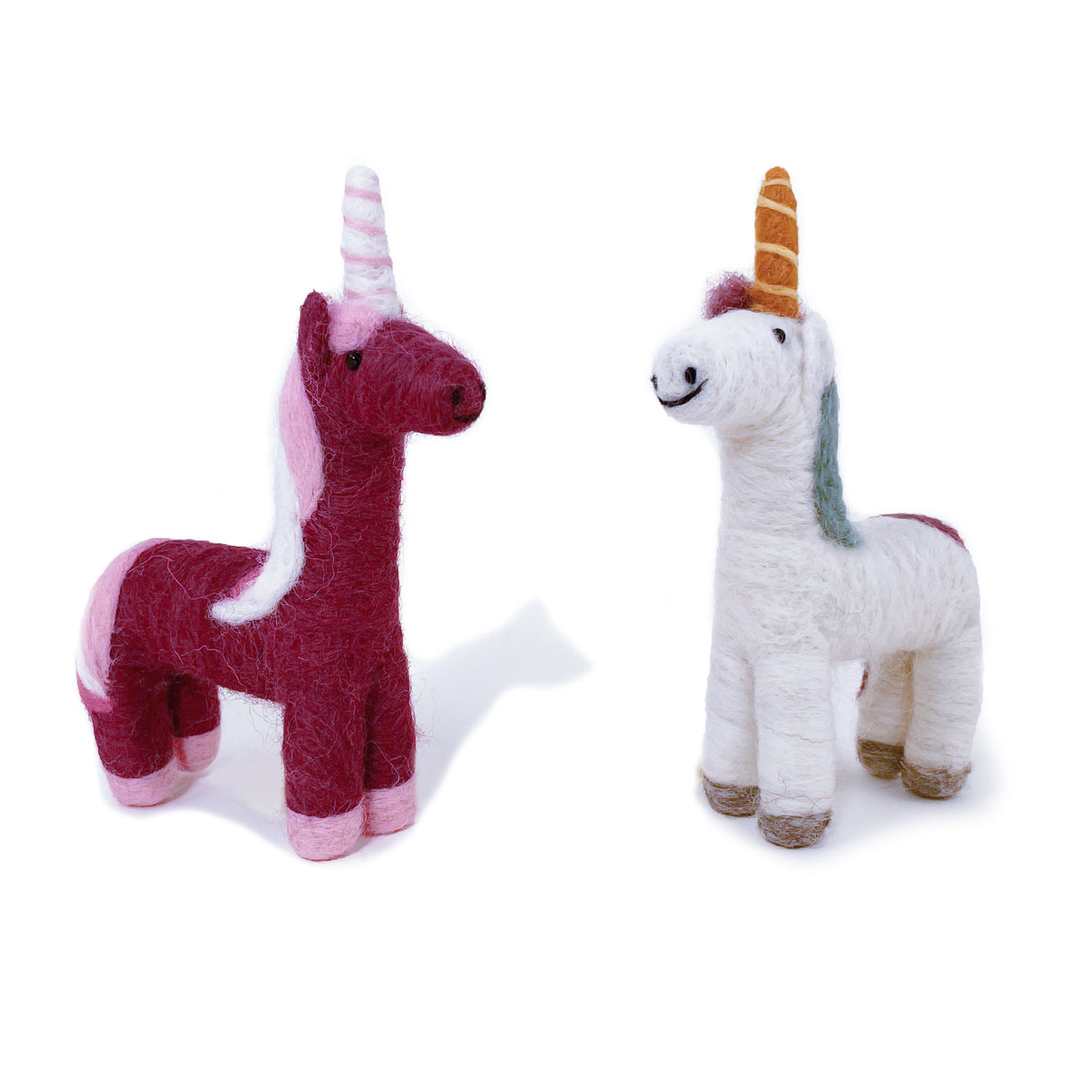 Felted Wool Unicorn in Magenta