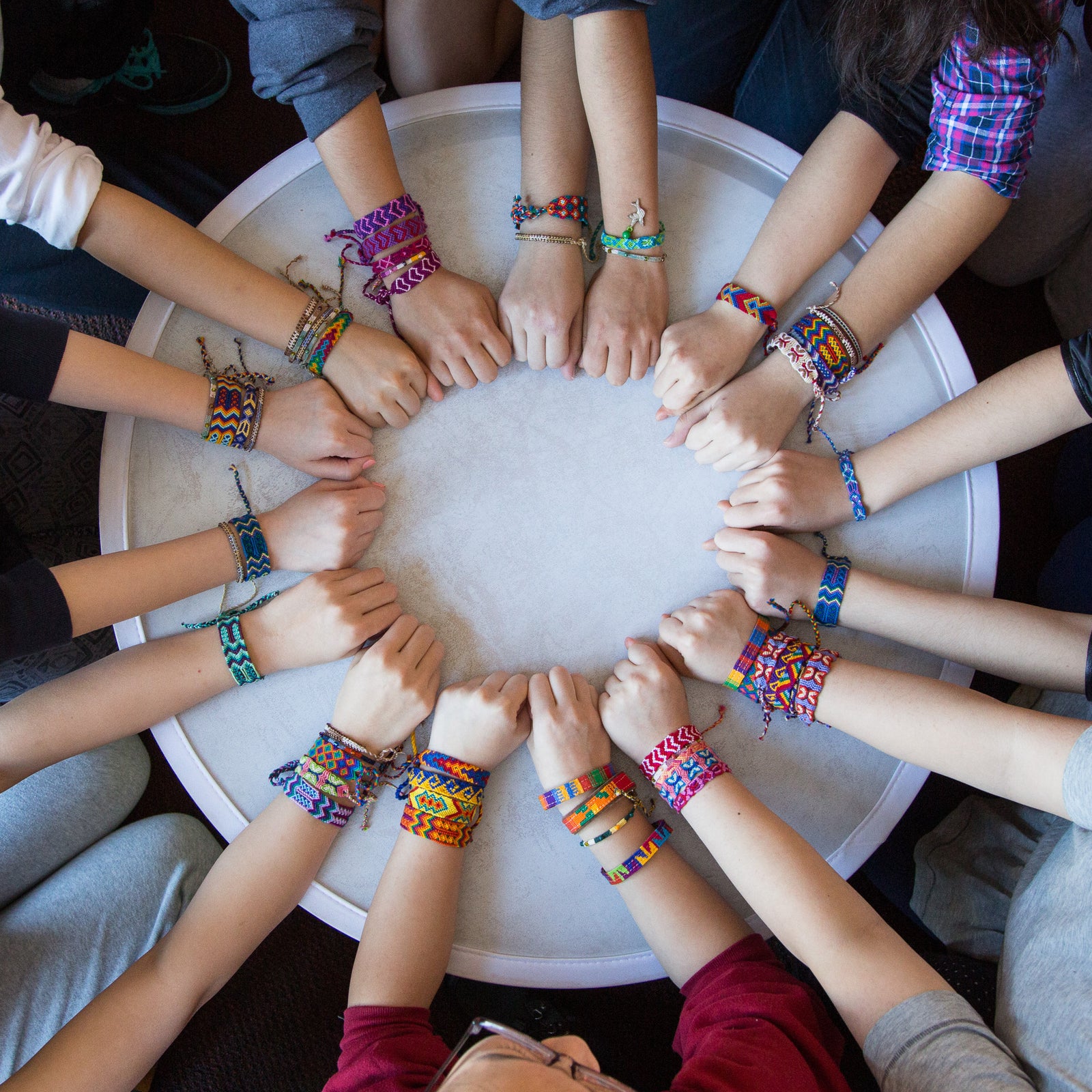 Wide Friendship Bracelet - Mayan Hands