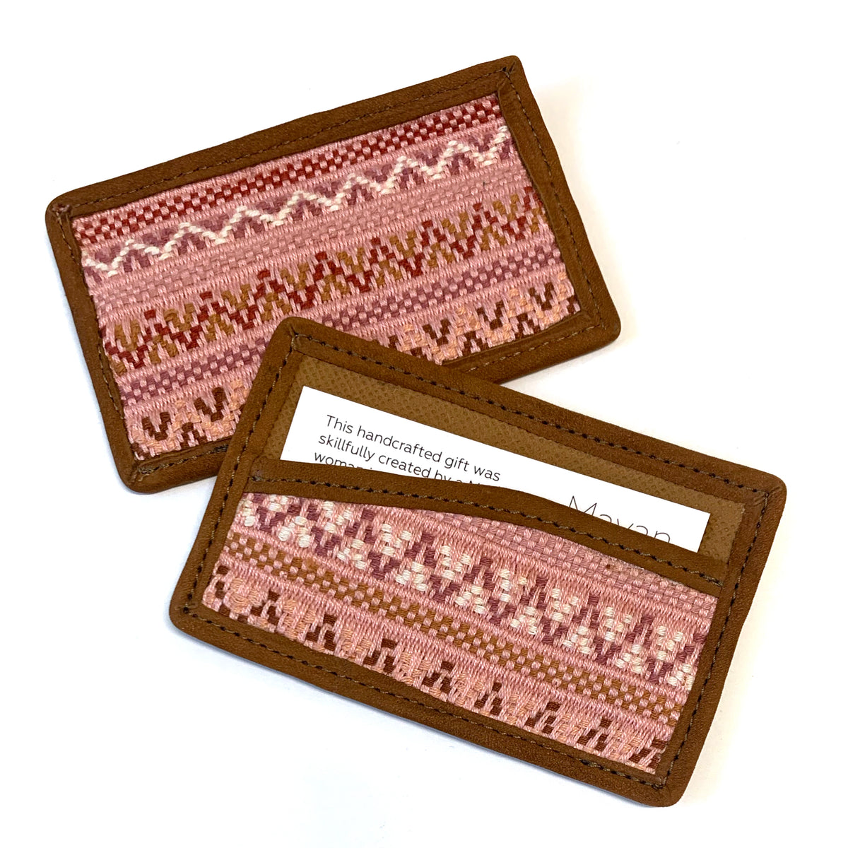 Leather Business Card Holder in Santiago Brocade