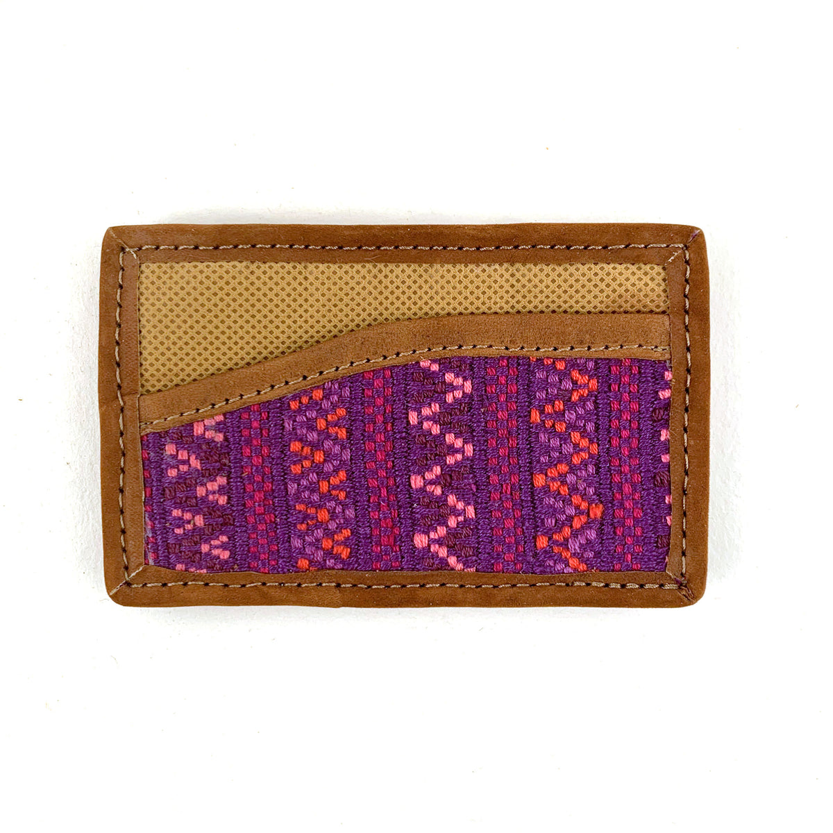 Leather Business Card Holder in Santiago Brocade