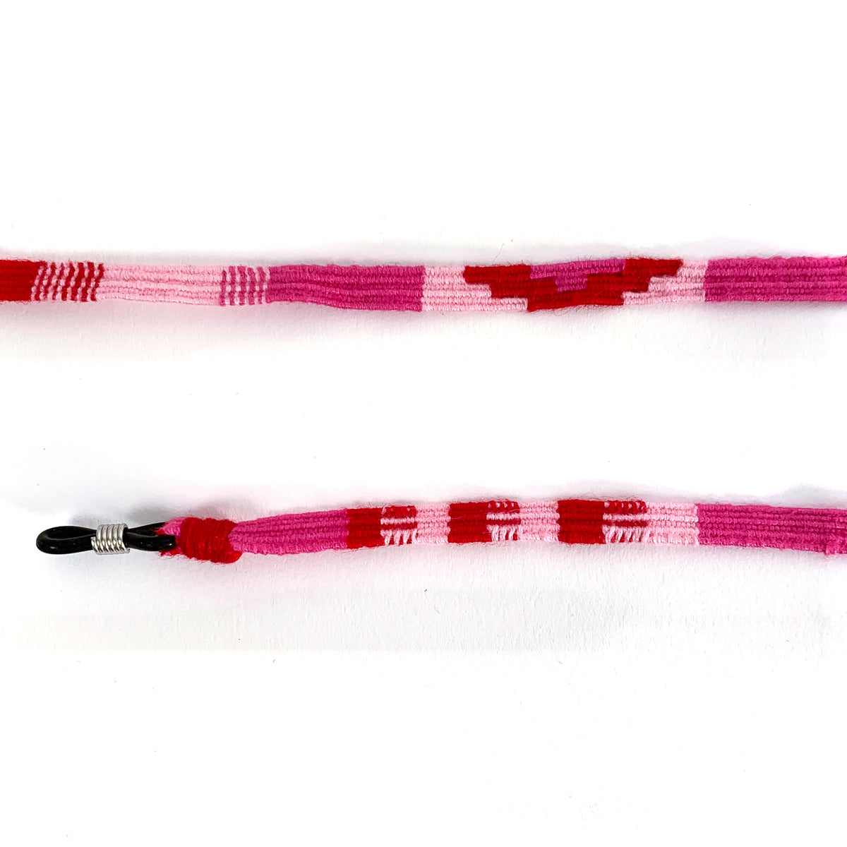 handwoven Guatemalan eyeglass strap pink