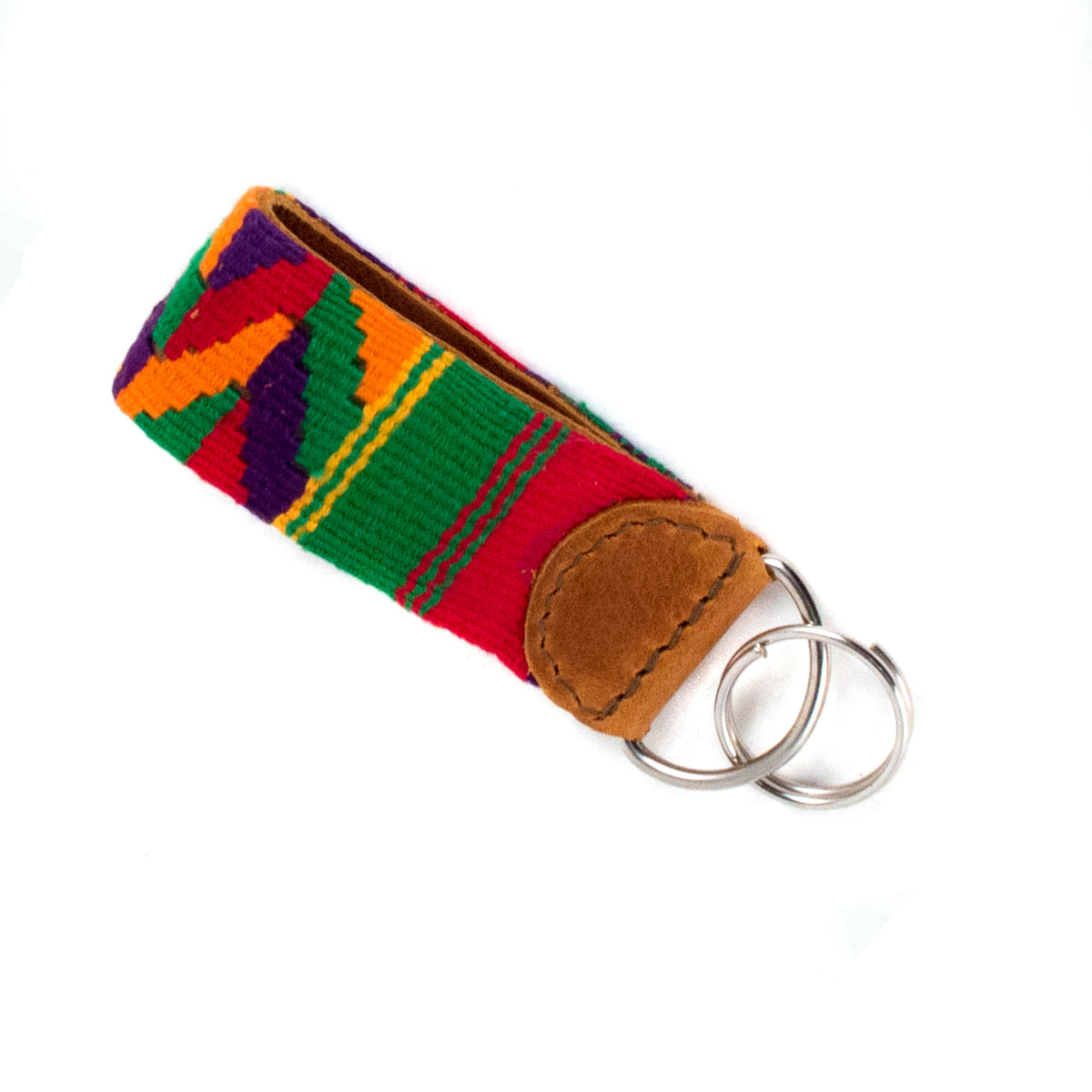 Handwoven Key Fob - rainbow | Mayan Hands