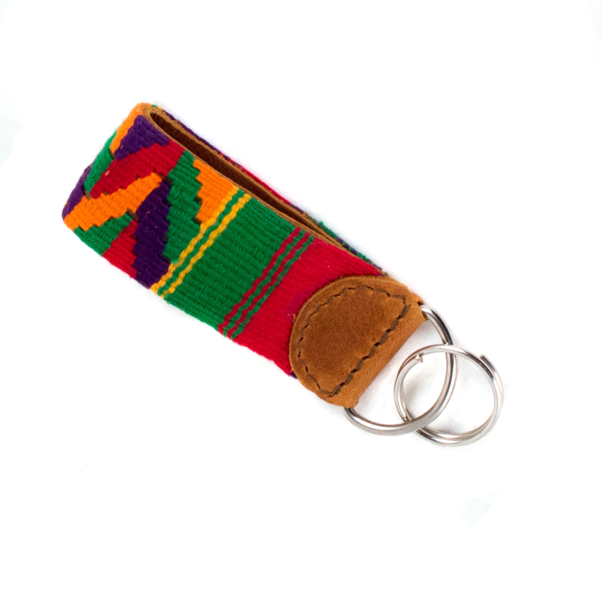Handwoven Key Fob - rainbow | Mayan Hands