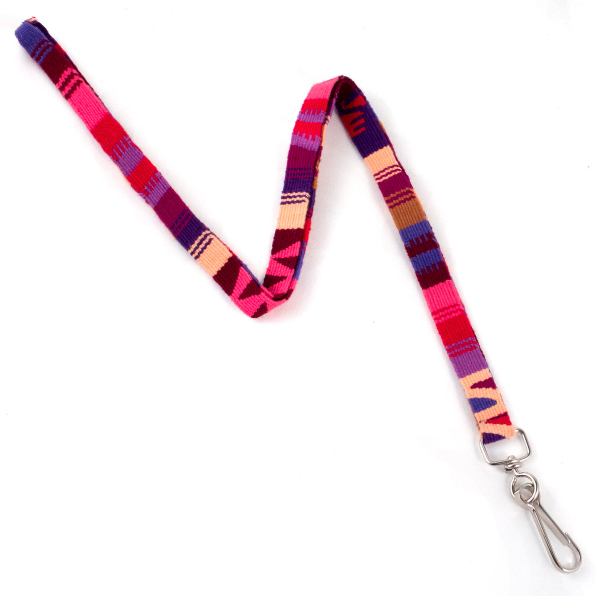 Handwoven Lanyard | Pink &amp; Purple