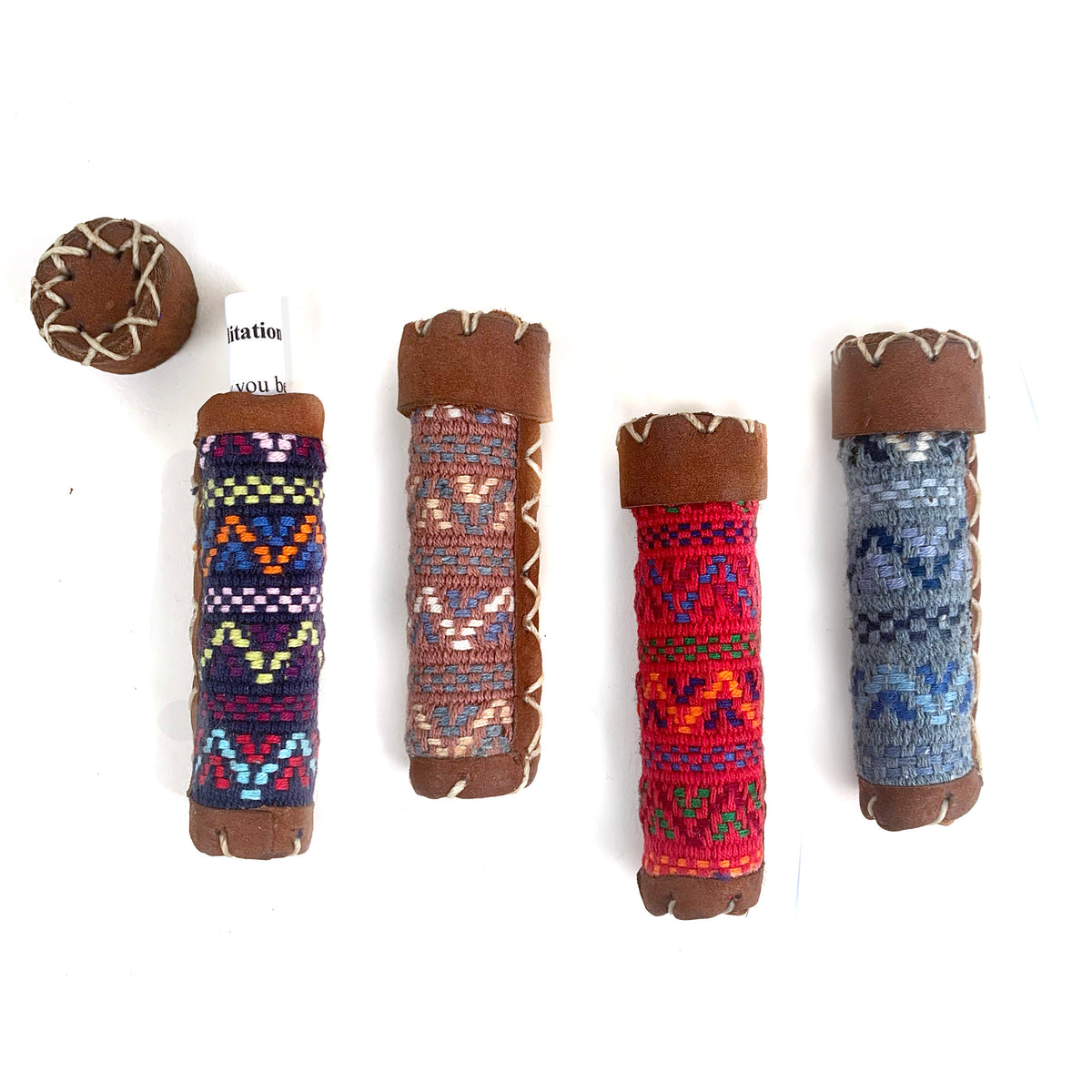 handwoven prayer holders different colors