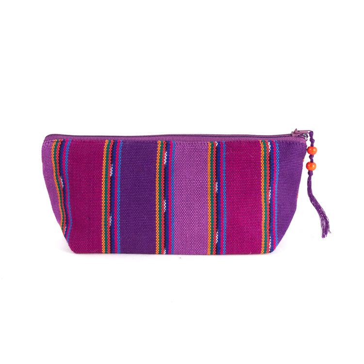 handwoven purple pencil holder