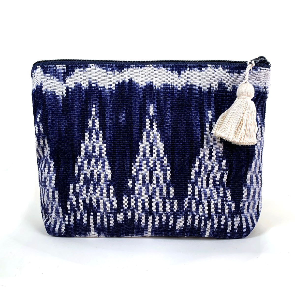 Natural dye cosmetic bag - indigo