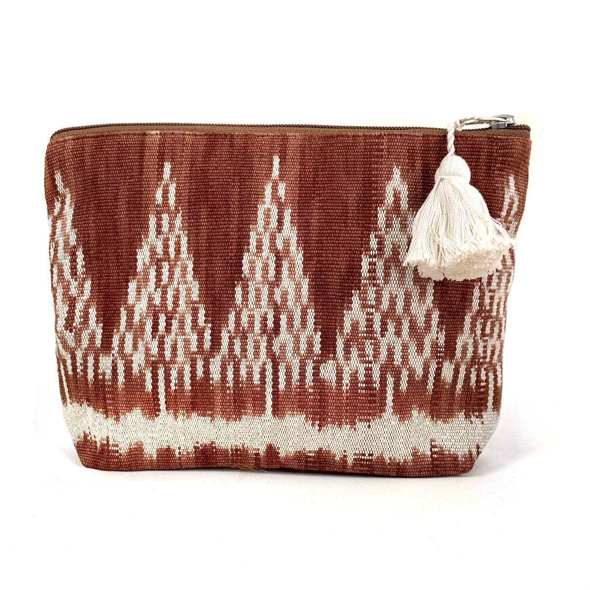 Natural dye cosmetic bag - cafe
