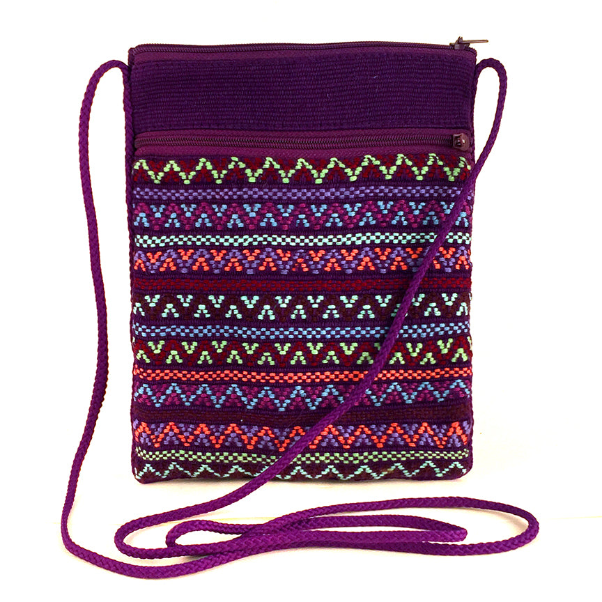 handwoven pocket bag back and front