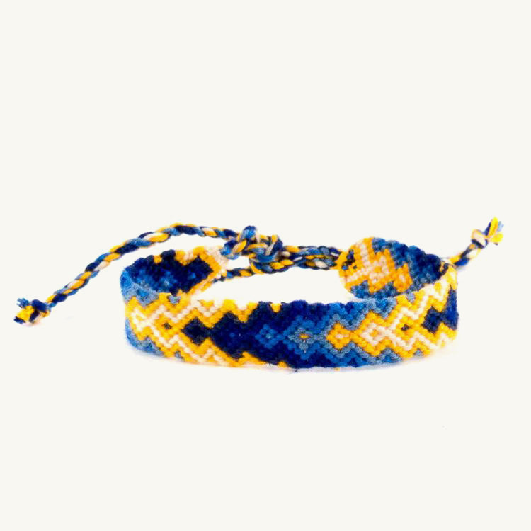 blue and yellow arrow bracelet