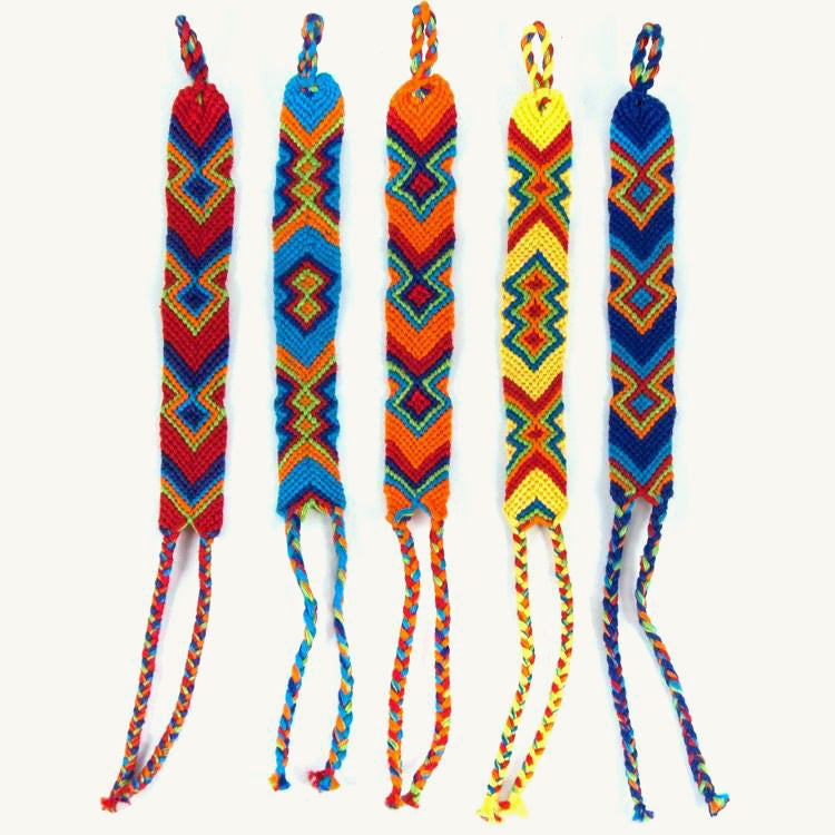 Wide Friendship Bracelet - Mayan Hands