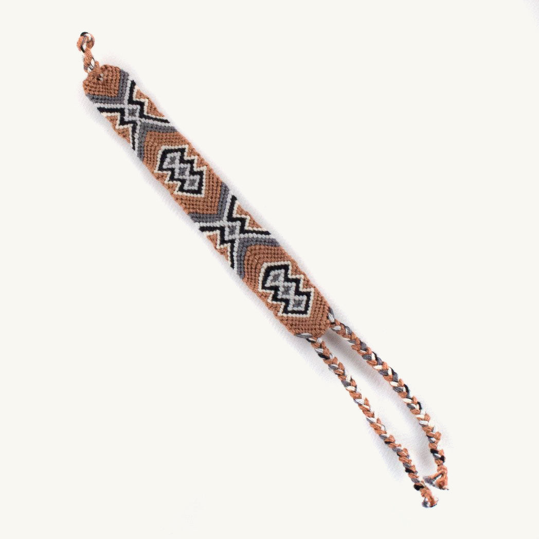 geometric friendship bracelet brown