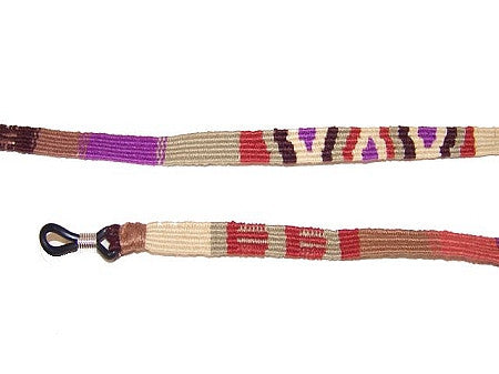 eyeglass strap - terra cotta with purple