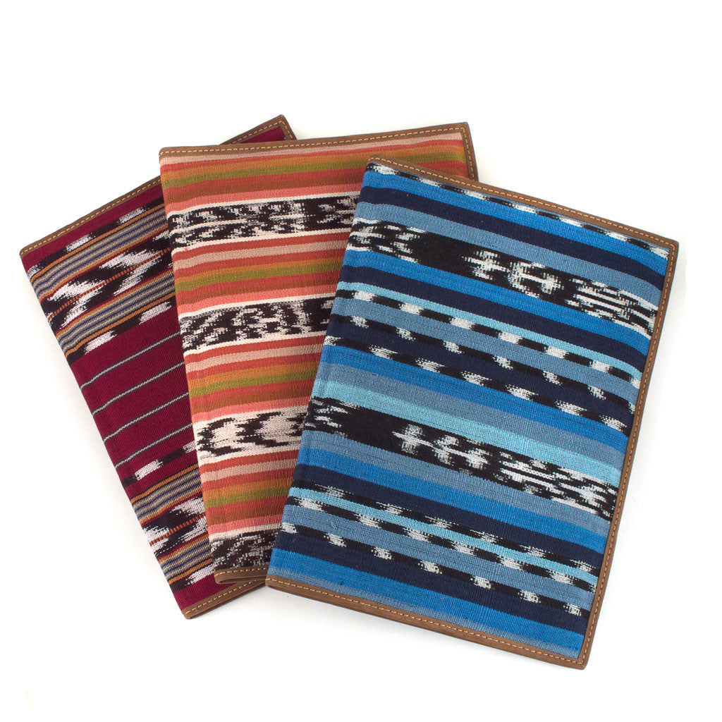 Handwoven Colorful Notebook Portfolio assortment of 3