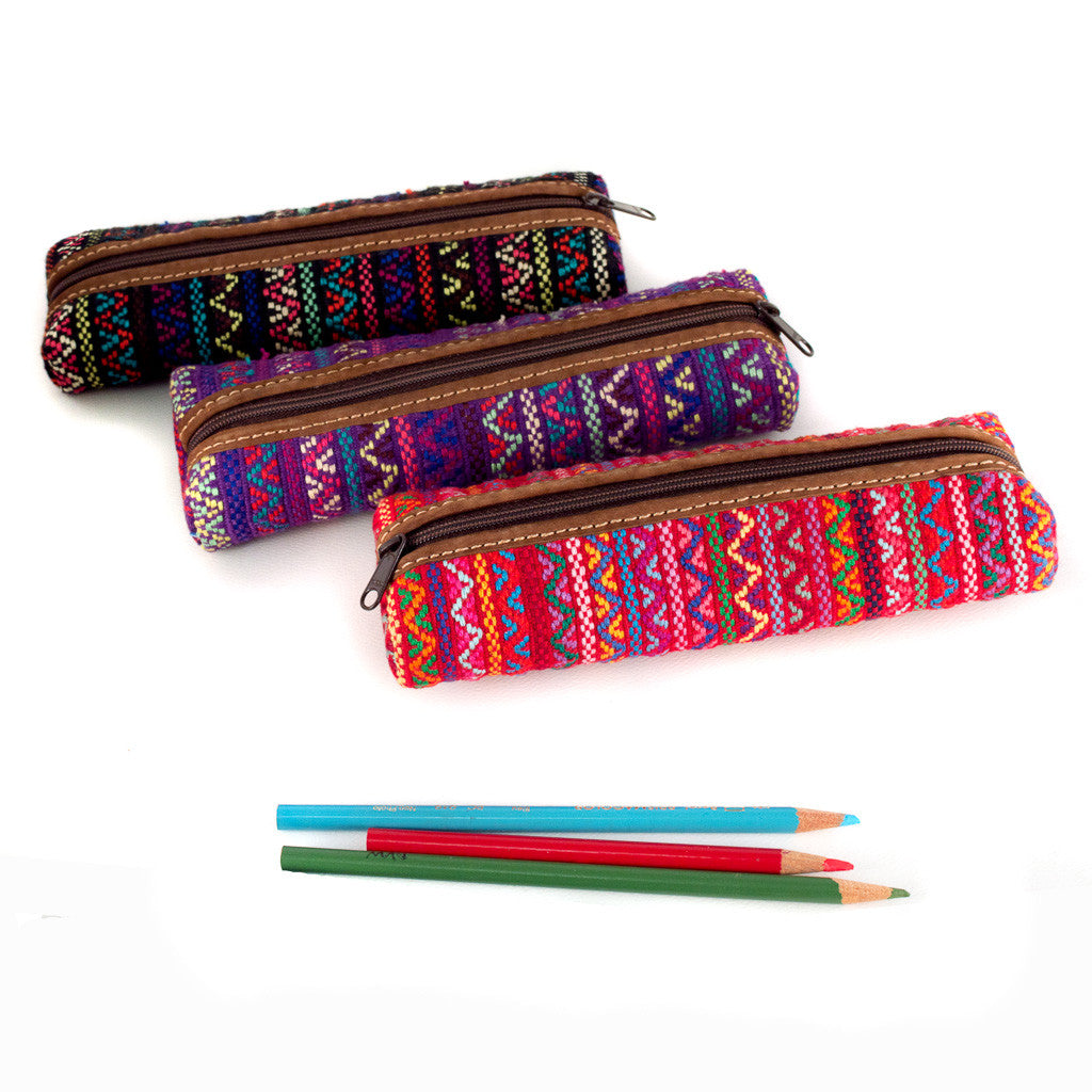 handwoven pencil case - brocade assorted colors