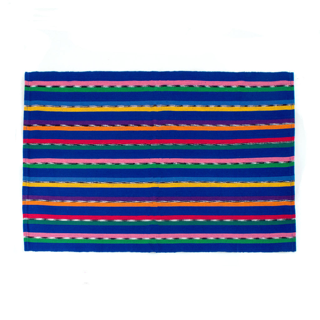 Handwoven Blue Solola Placemat