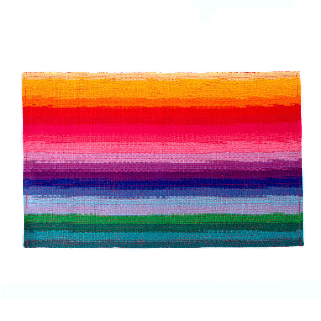Handwoven Rainbow Placemat