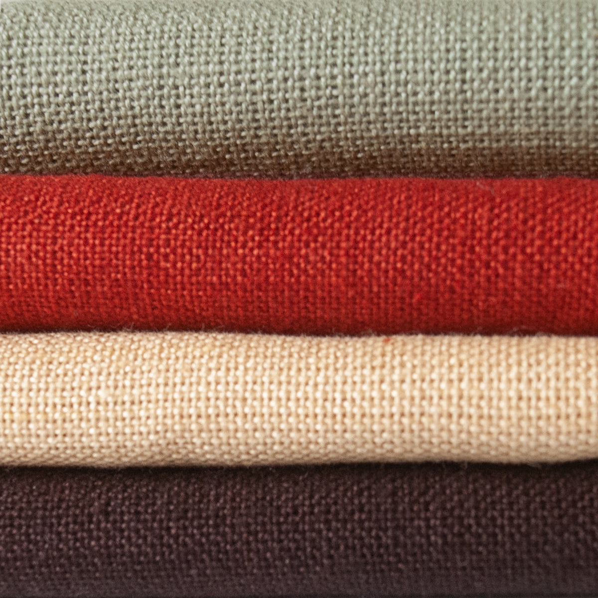 Handwoven napkins - detail (sage, brick, beige, brown) | Mayan Hands