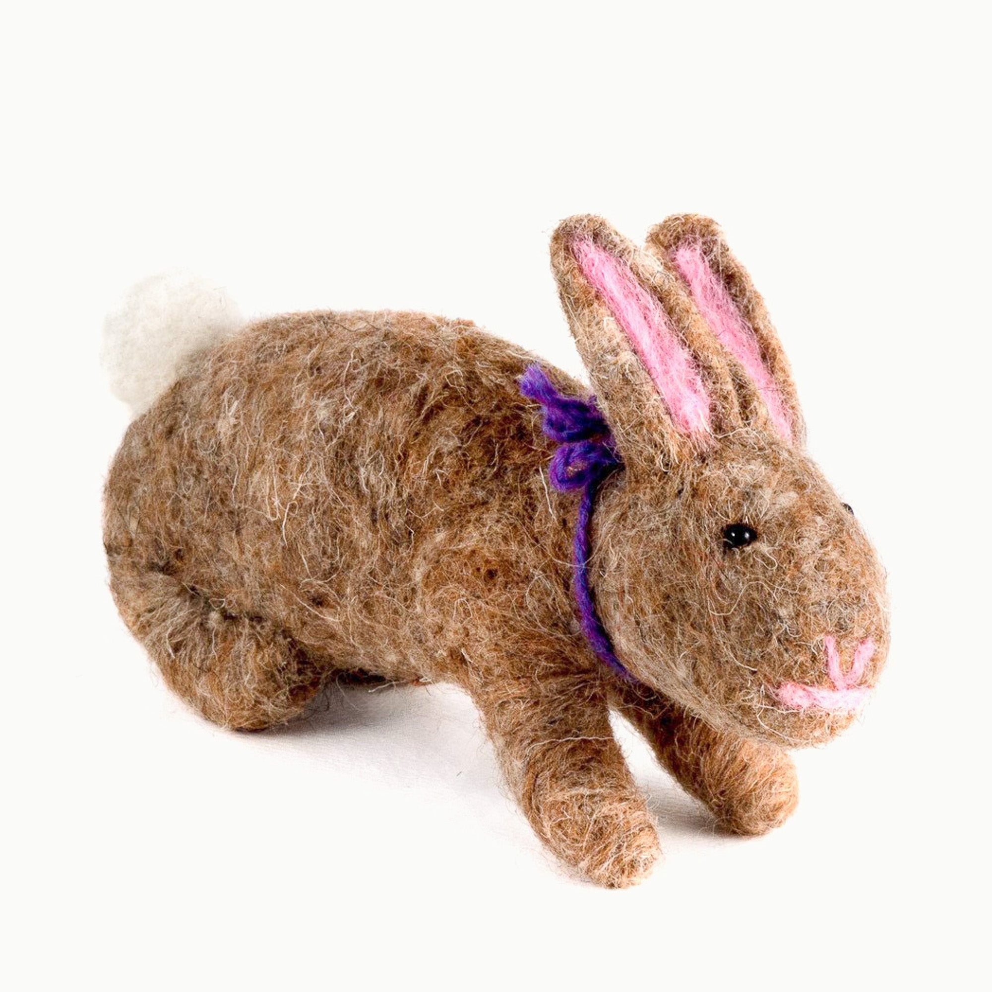 Wool Rabbit Rabbit Felted Wool Rabbit | Handmade Needle Felted Animals Made in Guatemala ...
