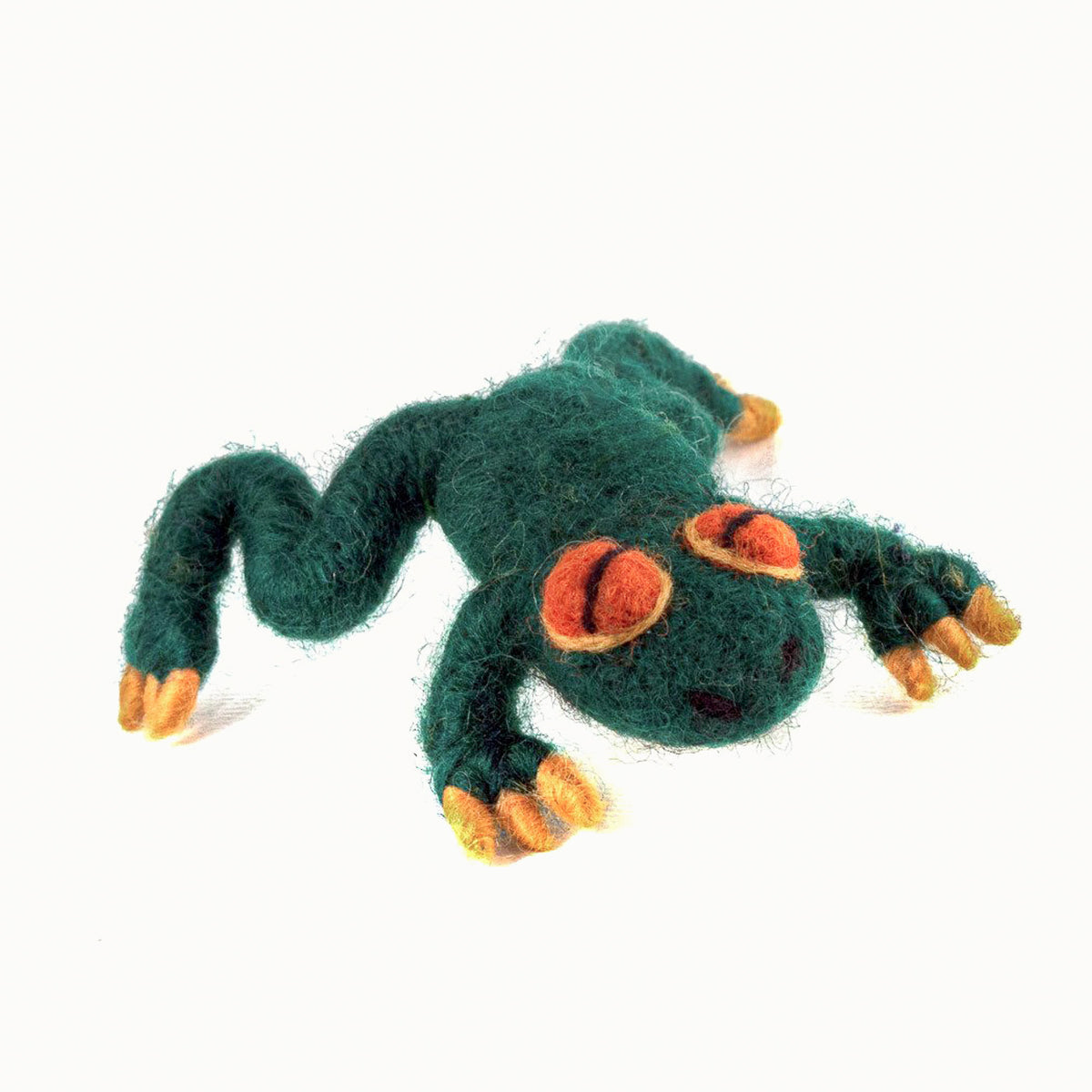 felted wool frog