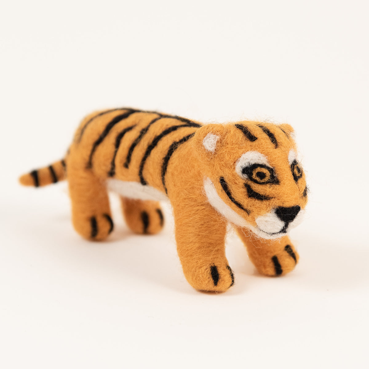 felted wool tiger
