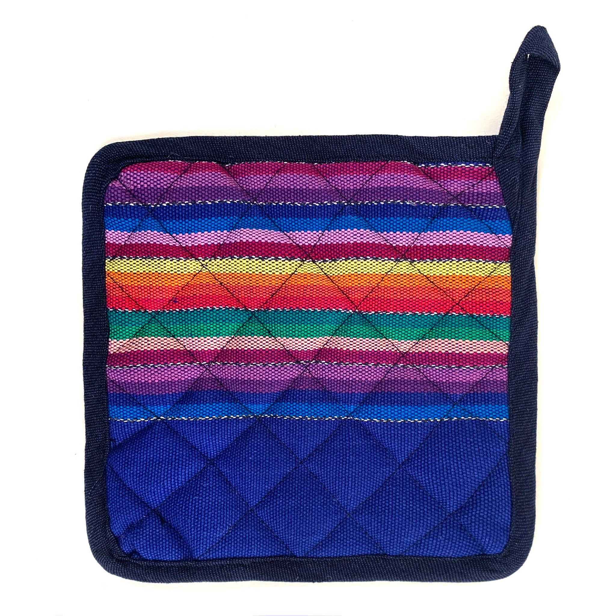 Hand woven Potholder Gift Set Caramel Stripes Fair Trade Mayamam