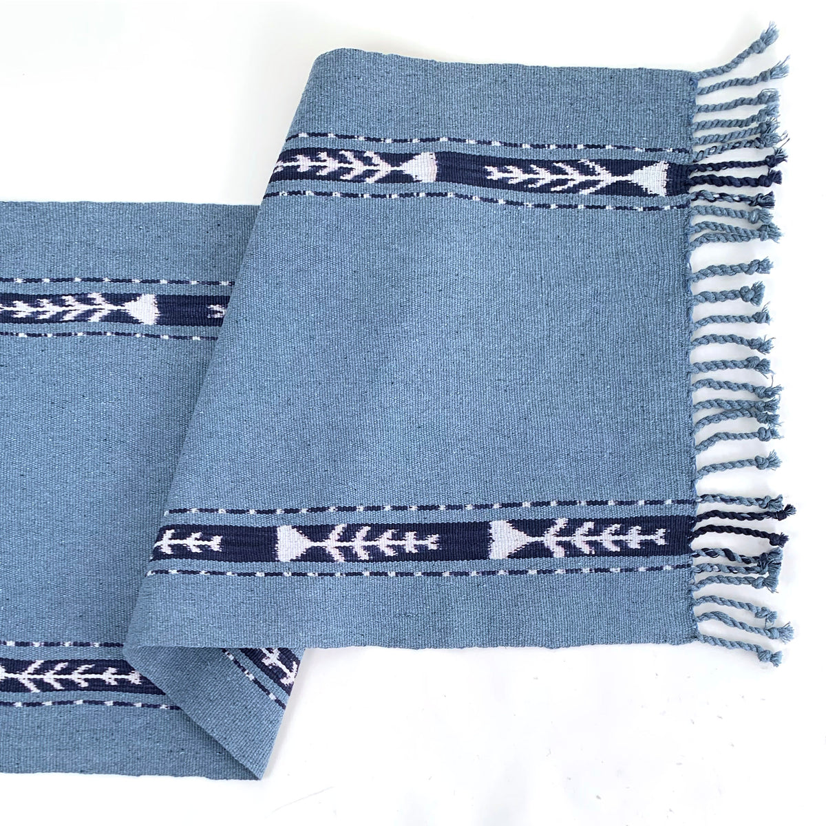Maiz Jaspe Table Runner in Recycled Denim