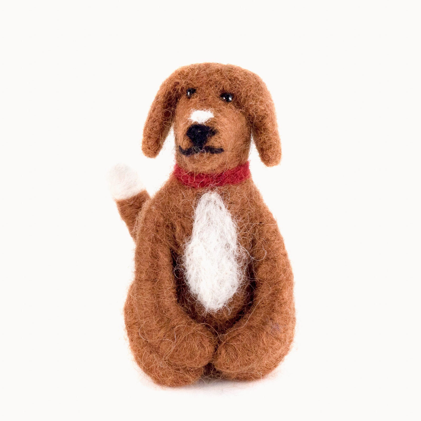 felted wool dog - sitting