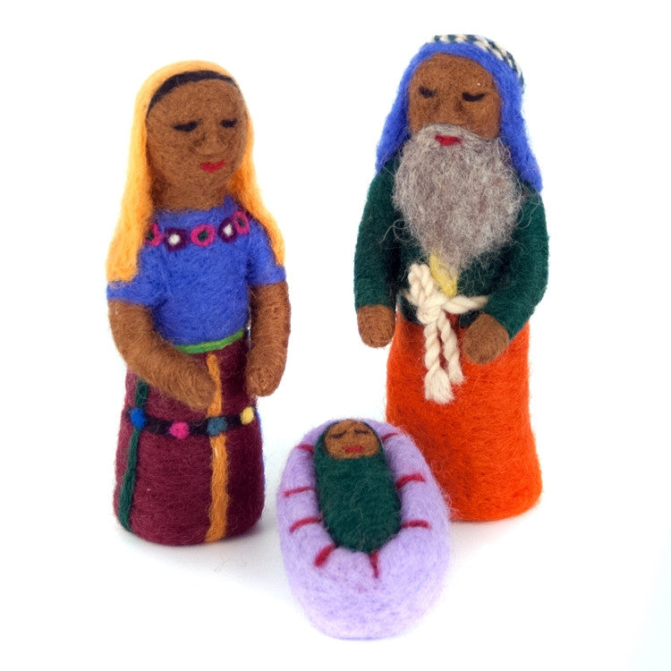 Wool Mayan Nativity