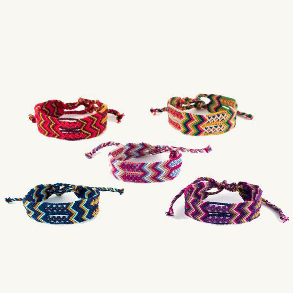 Wide Friendship Bracelet - Mayan Hands