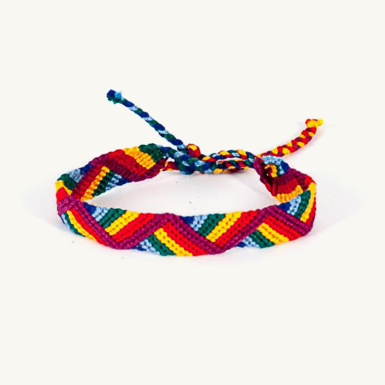 rainbow zigzag friendship bracelet