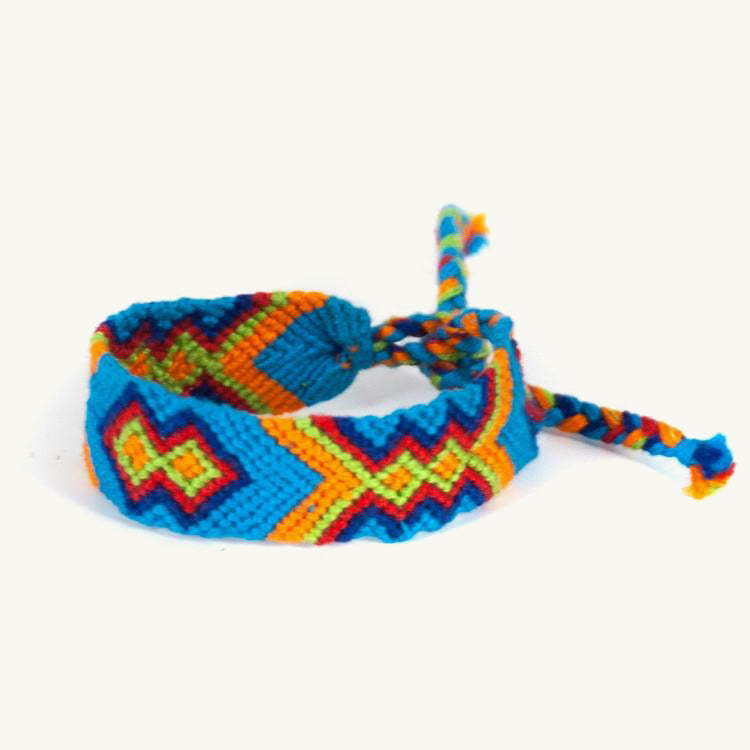 Geo Friendship Bracelet - blue | Mayan Hands