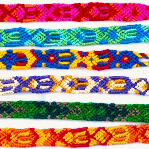 colorful handmade traditional friendship bracelets