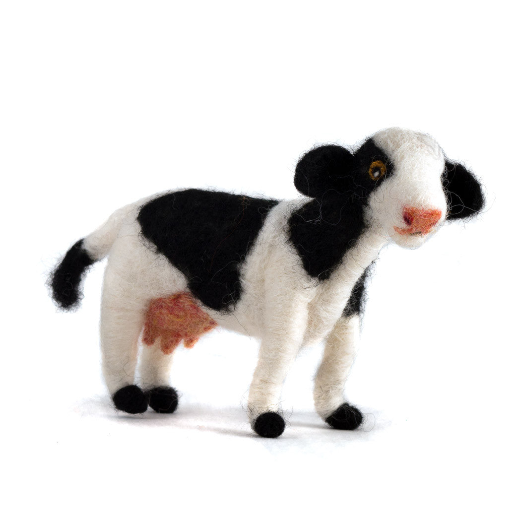 Felted Wool Cow