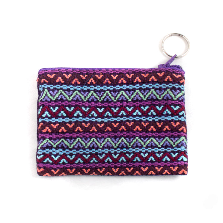 purple brocade coin purse from Guatemala
