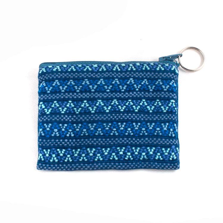 handwoven coin purse navy