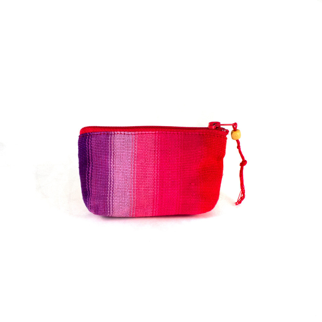 red purple and pink coin purse 
